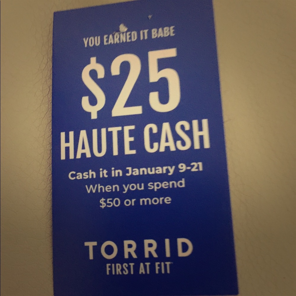 $100 in torrid Haute Cash